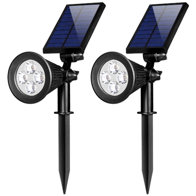 Rechargeable 4 Led Solar Sensor Light , Solar Powered Spotlights Outdoor 