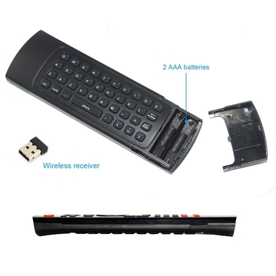 2.4G 3D Mini Wireless Keyboard Remote With 360 Degree Non - Directional Remote Control