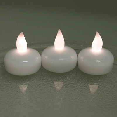 DC 6V White Water activated led floating candles for wedding Party Patios