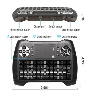 2.4Ghz Backlit Air Mouse With 360 Degree Non - Directional Remote Control
